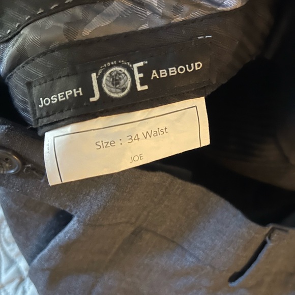 Joseph Abboud Size 34 Men’s Dark Grey Dress Pants - Picture 6 of 6